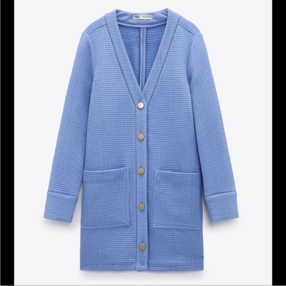 NWT Zara Mini Textured Cardigan Dress